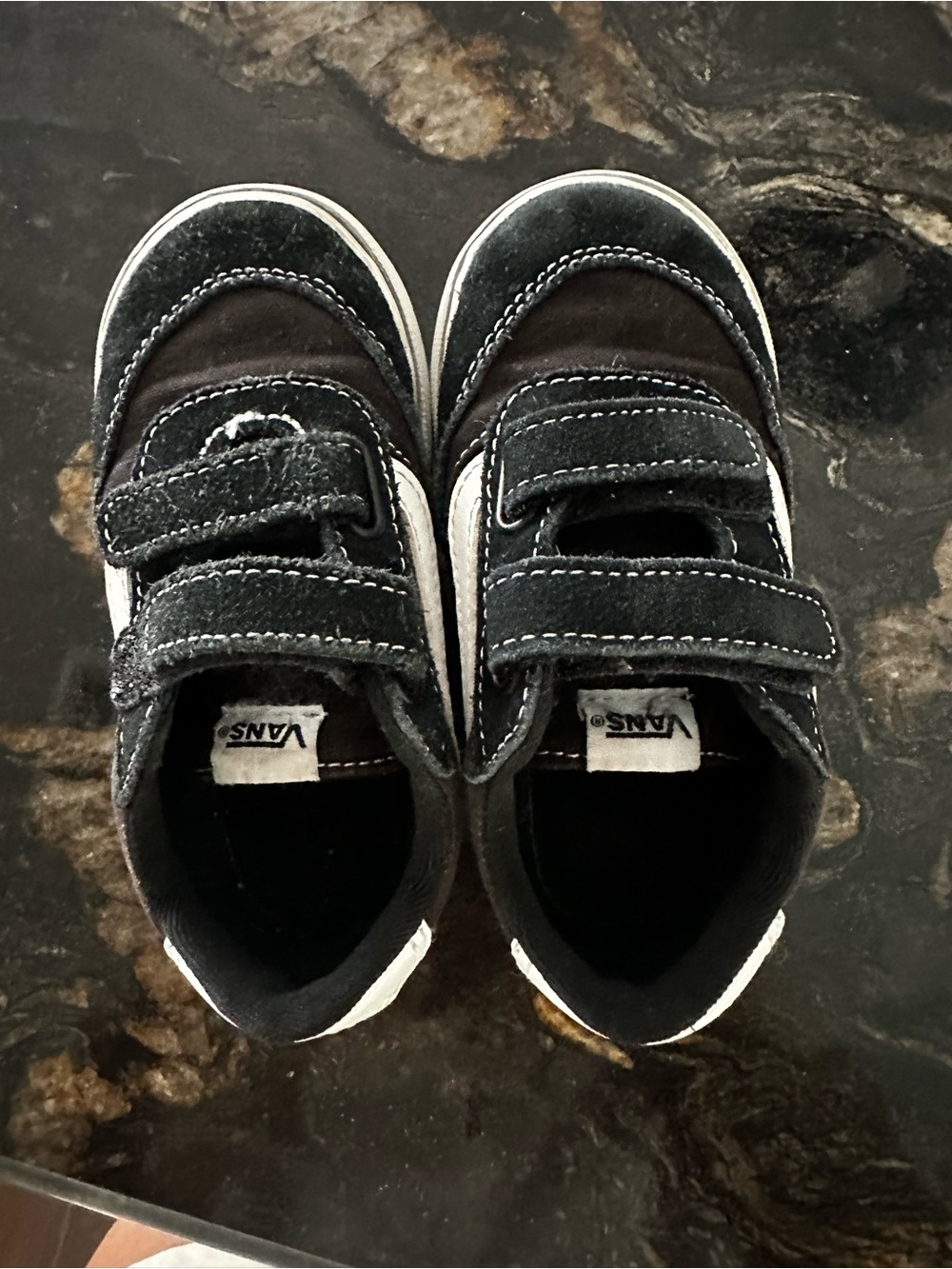 Masters Black and White Kids Velcro Sneakers